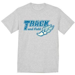 Winged Shoe Logo - Track and Field shirt track team winged shoe design tee shirt men's ...
