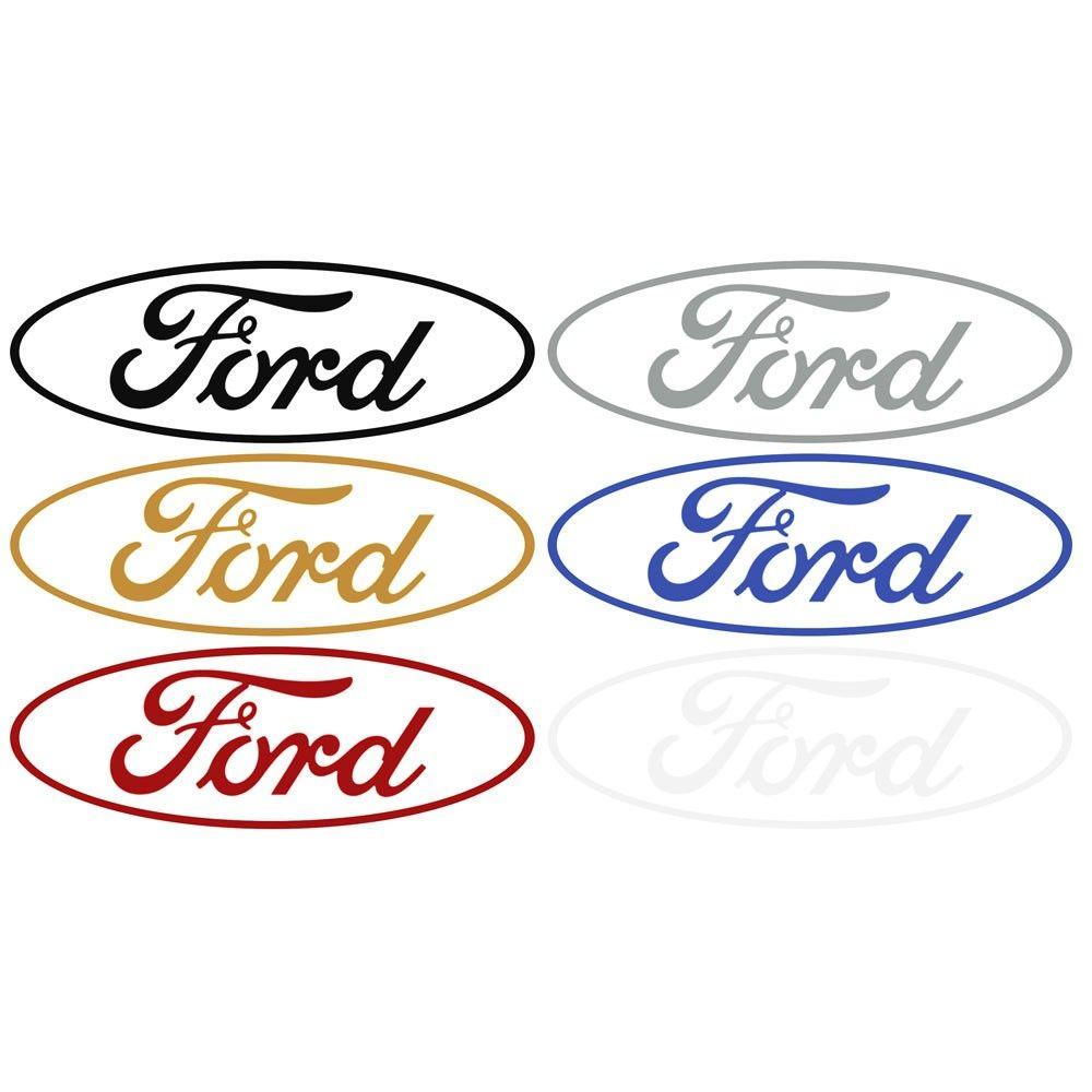 Oval V Logo - Graphic Express Decal Ford Oval Logo Open-Style 3