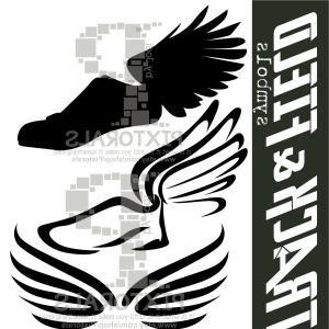 Winged Shoe Logo - Photostock Vector Track Athletic Sports Running Shoe Logo With Wings ...