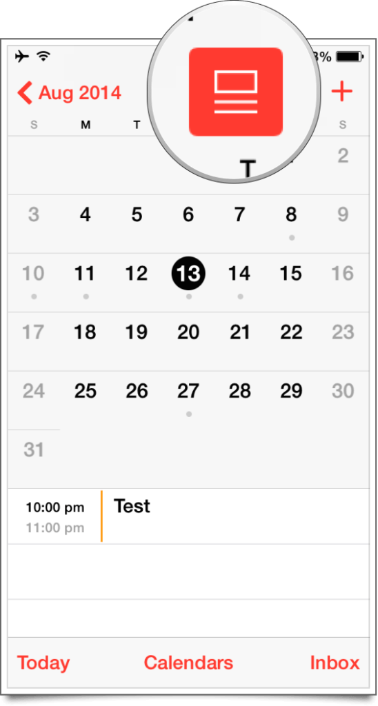 iPhone Calendar Apps Logo - How to access the event list view in Calendar app on iOS 7.1