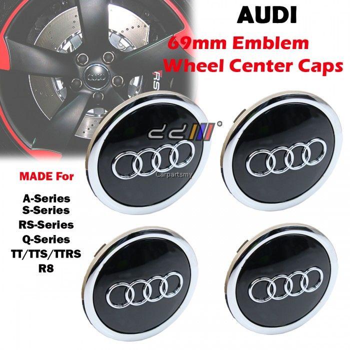 Off Brand Rim Logo - 69mm Black Wheel Centre Hub Cap For Audi A3 A4 A6 A8 S4 RS4 RS6 TT