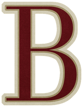 Lower Case B Sports Logo - Bordeaux B. ABC Sports Radio. Alphabet, Symbols, Fonts