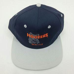 Flat Seattle Logo - Hooters Flat Brim Snapback Baseball Cap Seattle WA Dark Blue Orange ...