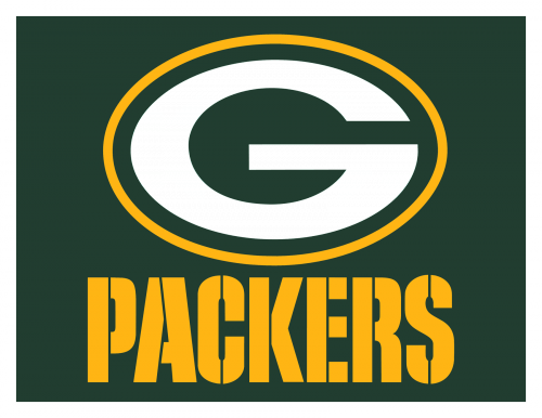 White and Green Oval Logo - The current primary Green Bay Packers logo is that same white “G”