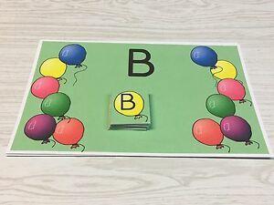 Lower Case B Sports Logo - Balloon B Sort - Uppercase Lowercase -Laminated Activity Set ...