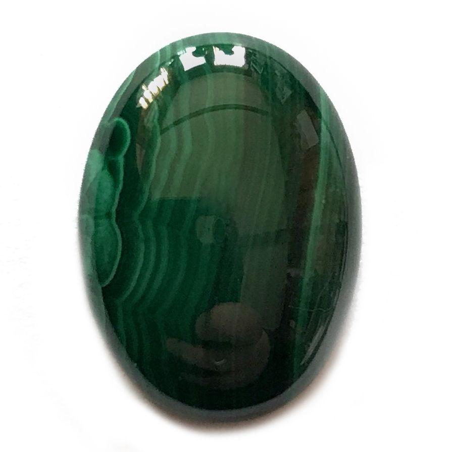 White and Green Oval Logo - malachite stone, semi precious stone, green, white, focal stone