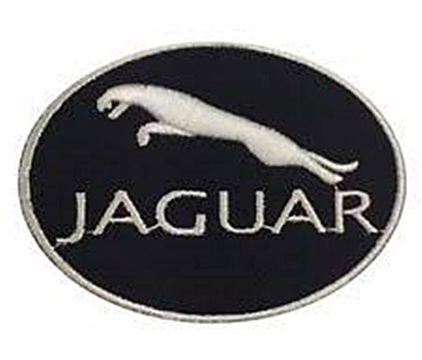White and Green Oval Logo - Jaguar Green Oval Iron On Sew On Cloth Patch 75mm X 50mm Ff