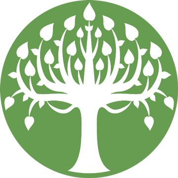 White and Green Oval Logo - ka-logo-white-on-green-circle-transparent-360px – Congregation Kol Ami