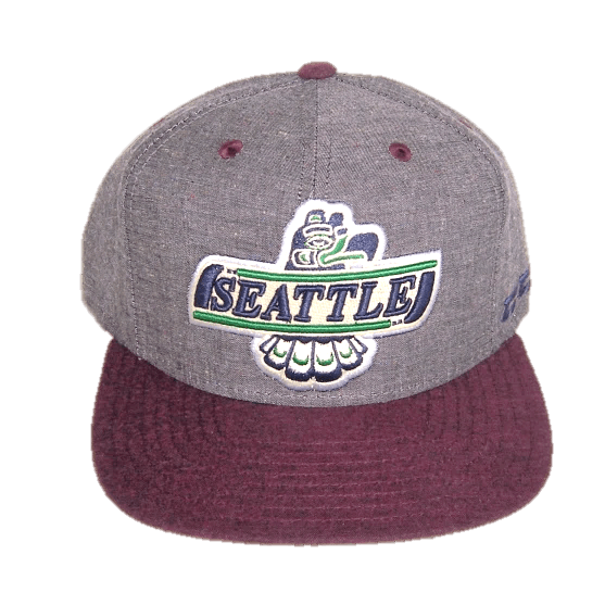 Flat Seattle Logo - SEATTLE MAROON SNAP FLAT BRIM - 2017 WHL CHAMPION SEATTLE THUNDERBIRDS