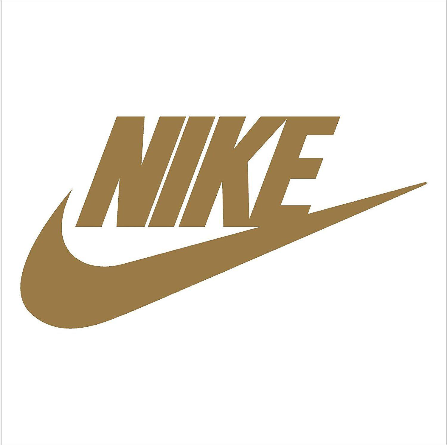 Brown Nike Logo - Buy Nike Swoosh Logo Vinyl Decal Sticker Car Laptop Window Color