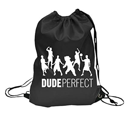 Perfect White Logo - Dude Perfect White Logo Drawstring Backpack Rucksack School Bag (Red ...