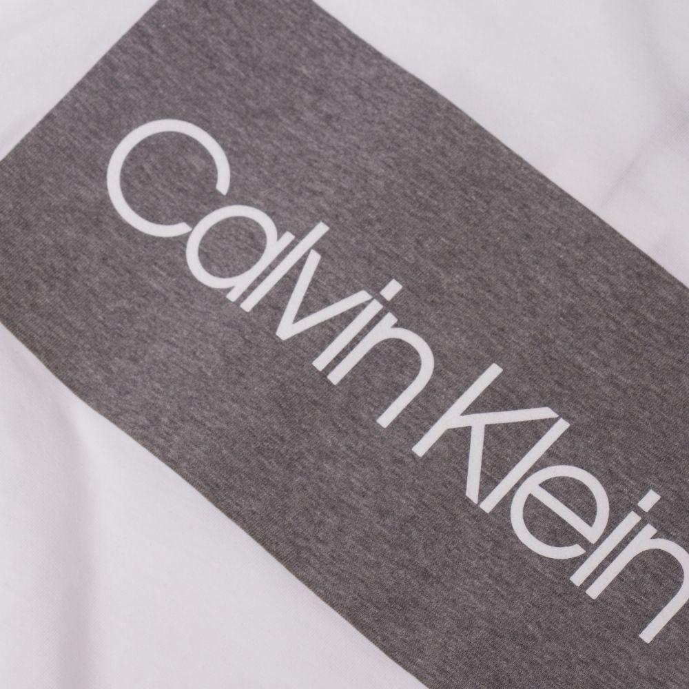 Perfect White Logo - Calvin Klein Mens Perfect White Flock Logo S S T Shirt