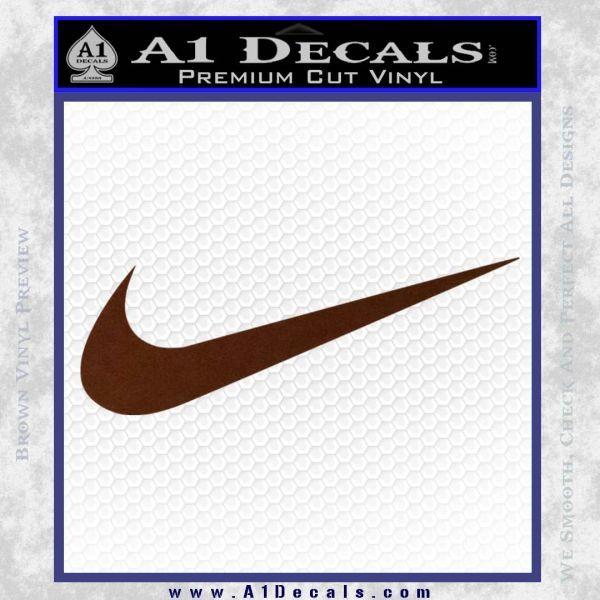 Brown Nike Logo - Nike Swoosh 4 Pack Decal Sticker A1 Decals