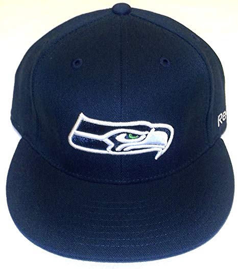 Flat Seattle Logo - Seattle Seahawks NFL Navy Primary Logo Flat Brim Hat