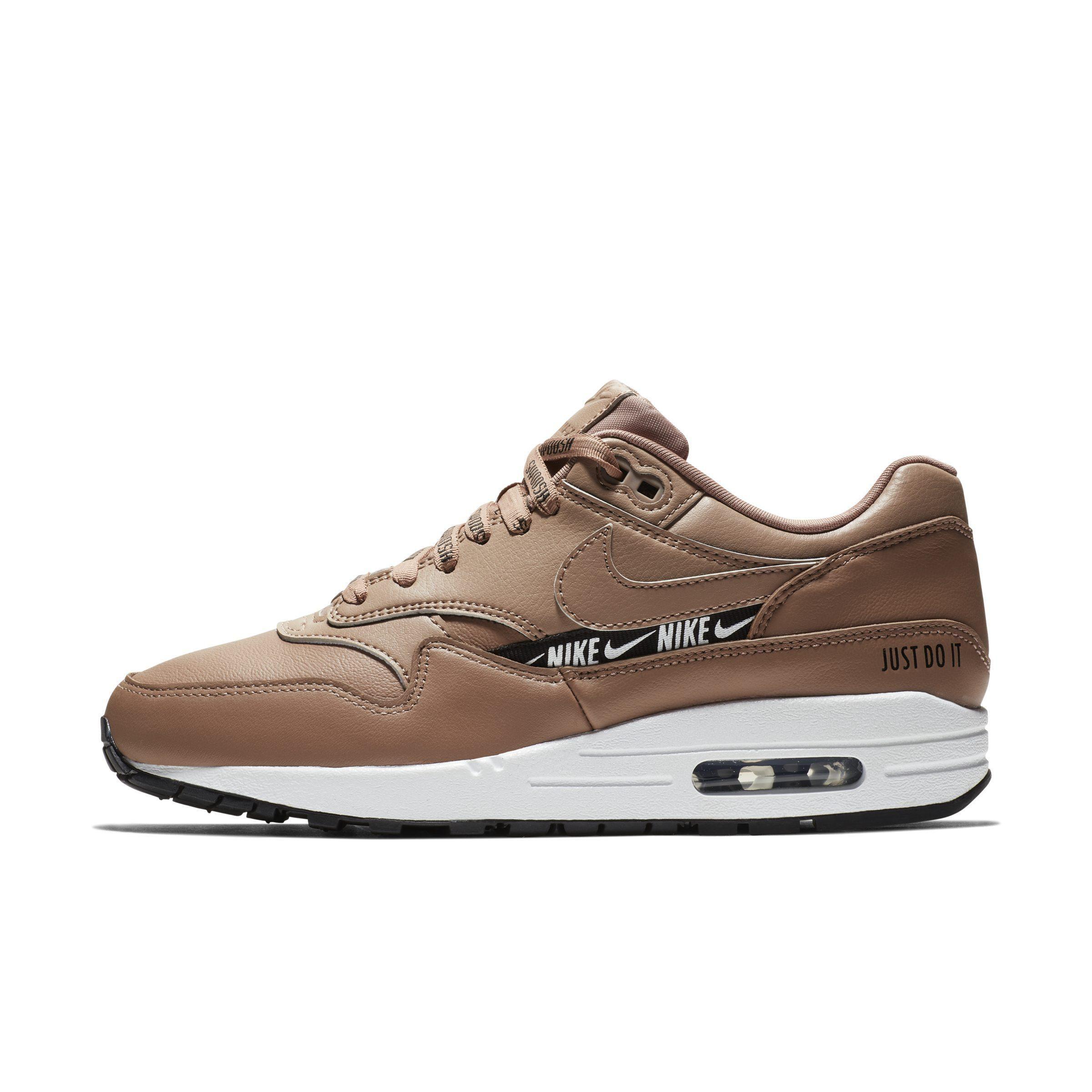 Brown Nike Logo - Nike Air Max 1 Se Logo Shoe in Brown - Lyst