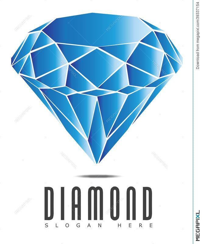 Blue Diamond Logo - Diamond Logo Illustration 39337154 - Megapixl