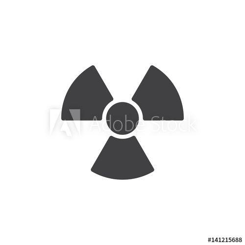 Perfect White Logo - Radiation Symbol icon vector, filled flat sign, solid pictogram
