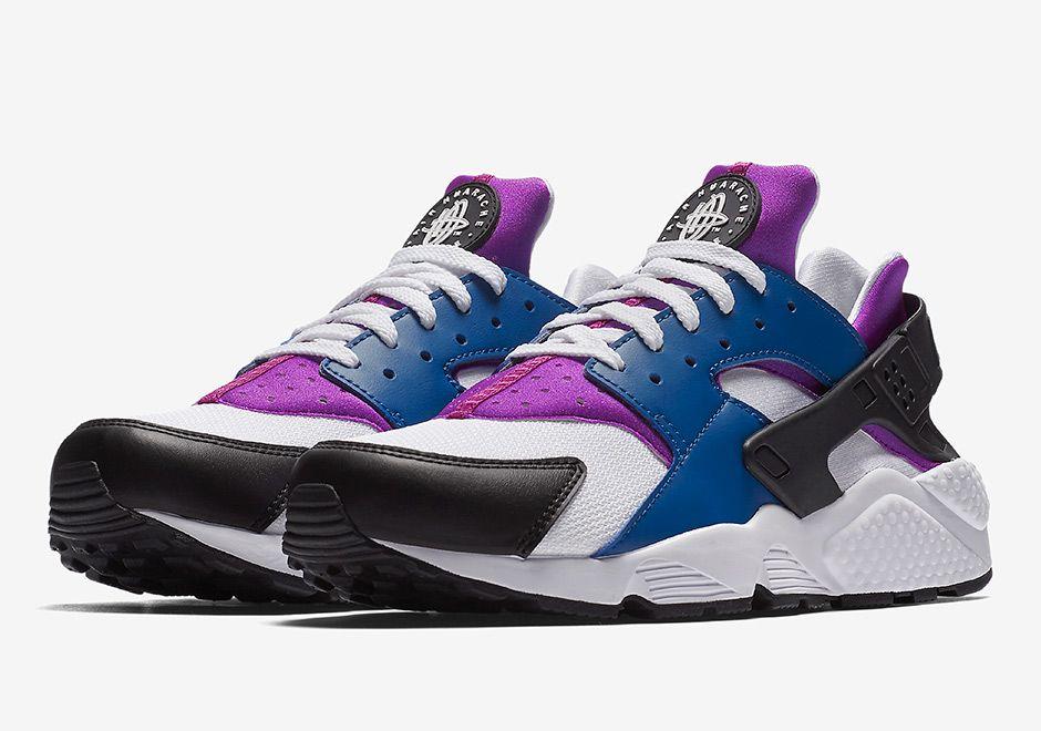 Purple and Blue Nike Logo - Nike Air Huarache Blue Jay Hyper Violet Black White 318429-415 ...