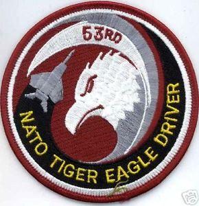 USAF Red Eagle Logo - USAF F 15 53D FS SQN PATCH NATO TIGER EAGLE DRIVER DISB