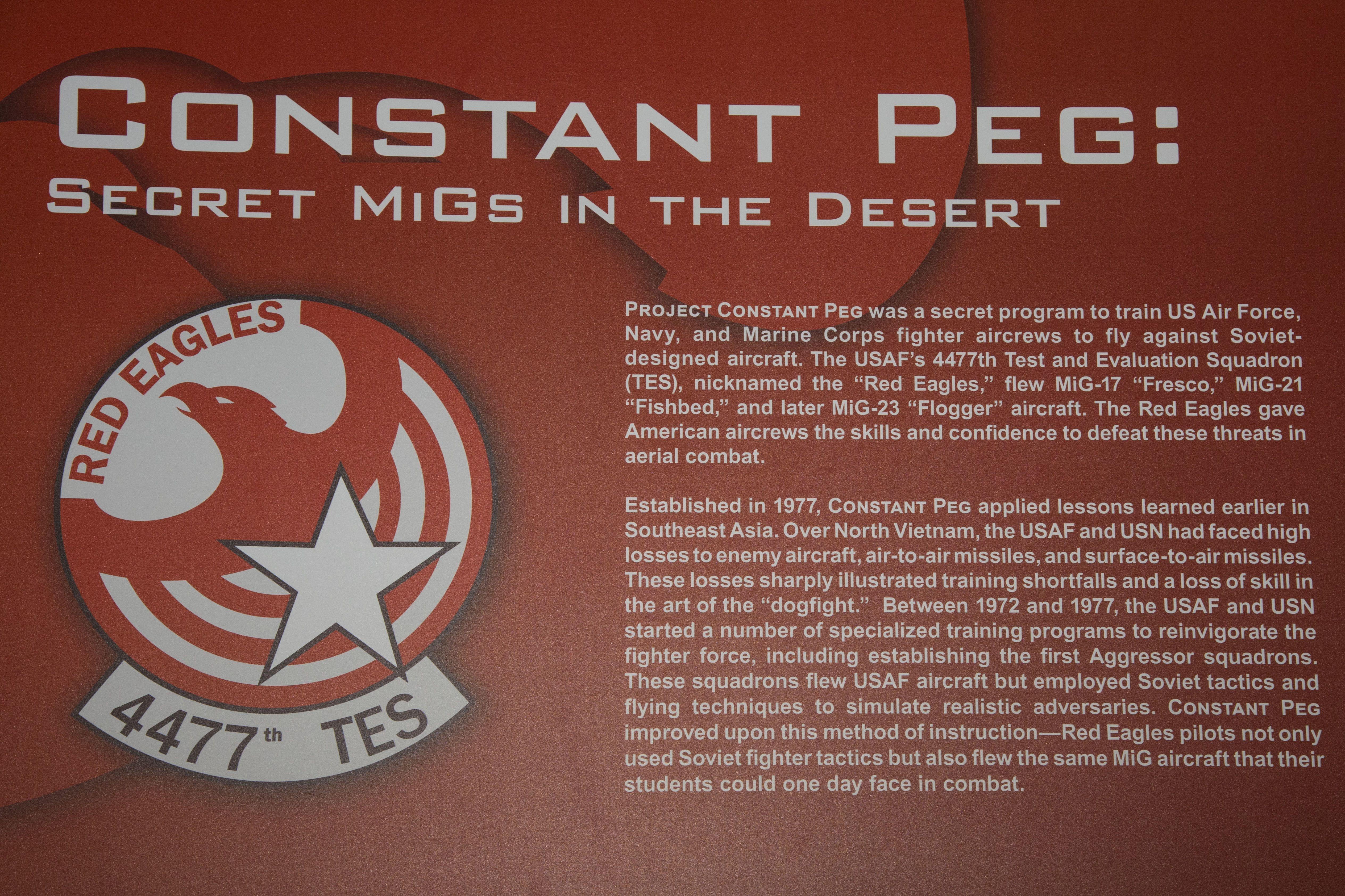 USAF Red Eagle Logo - CONSTANT PEG: Secret MiGs in the Desert > National Museum of the US ...