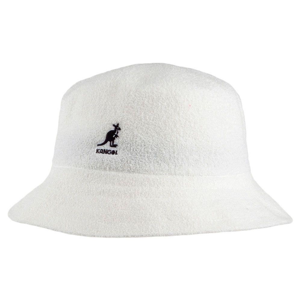 White Kangol Logo - Kangol Hats Bermuda Bucket Hat - White from Village Hats.