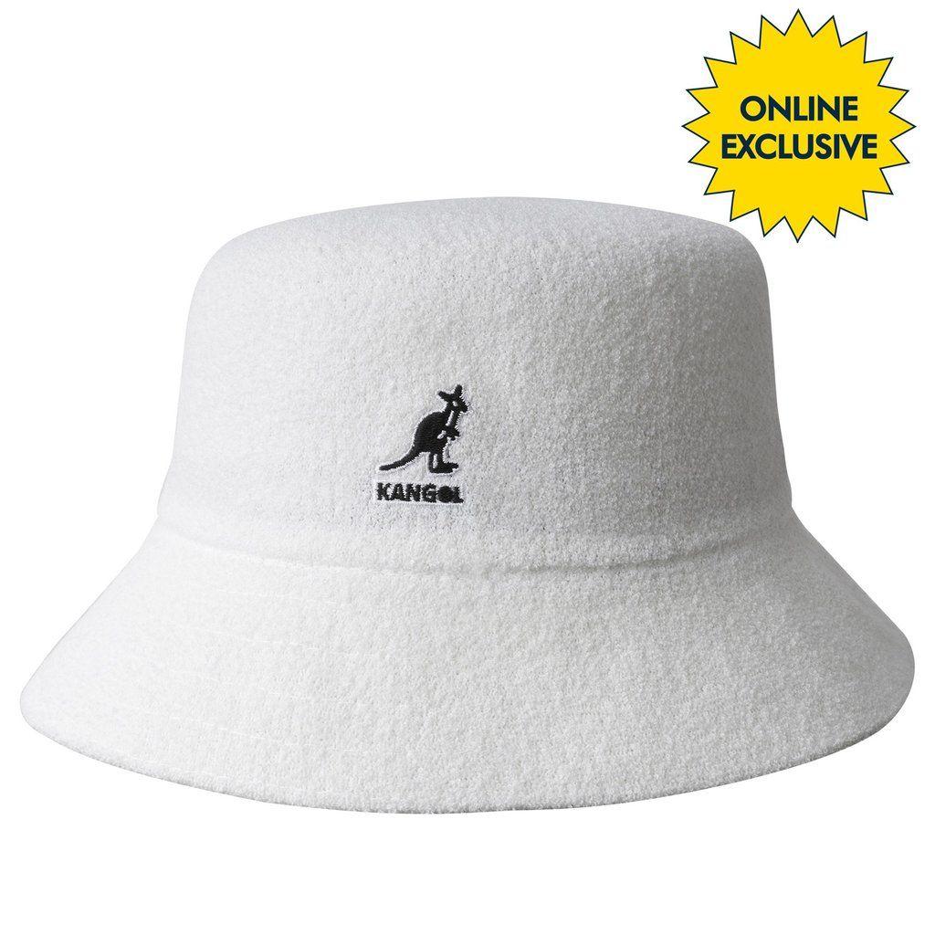 White Kangol Logo - White Kangol Bucket Hat - 100431 – Beyond Retro