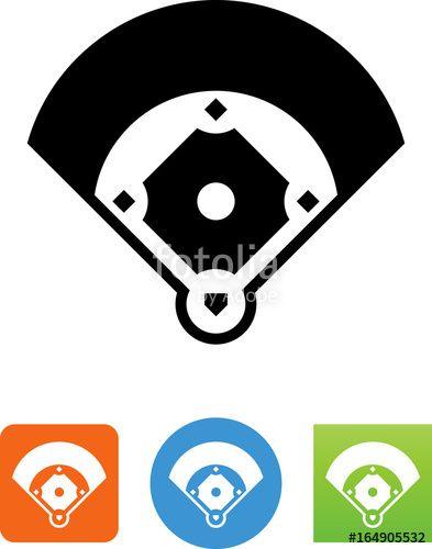 Baseball Diamond Logo - Baseball Diamond Icon - Illustration