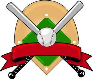 Baseball Diamond Logo - Baseball Clipart Image - Baseball Logo with Baseball Bats, Baseball ...