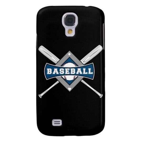 Baseball Diamond Logo - baseball diamond logo gray blue white galaxy s4 case | Zazzle.com