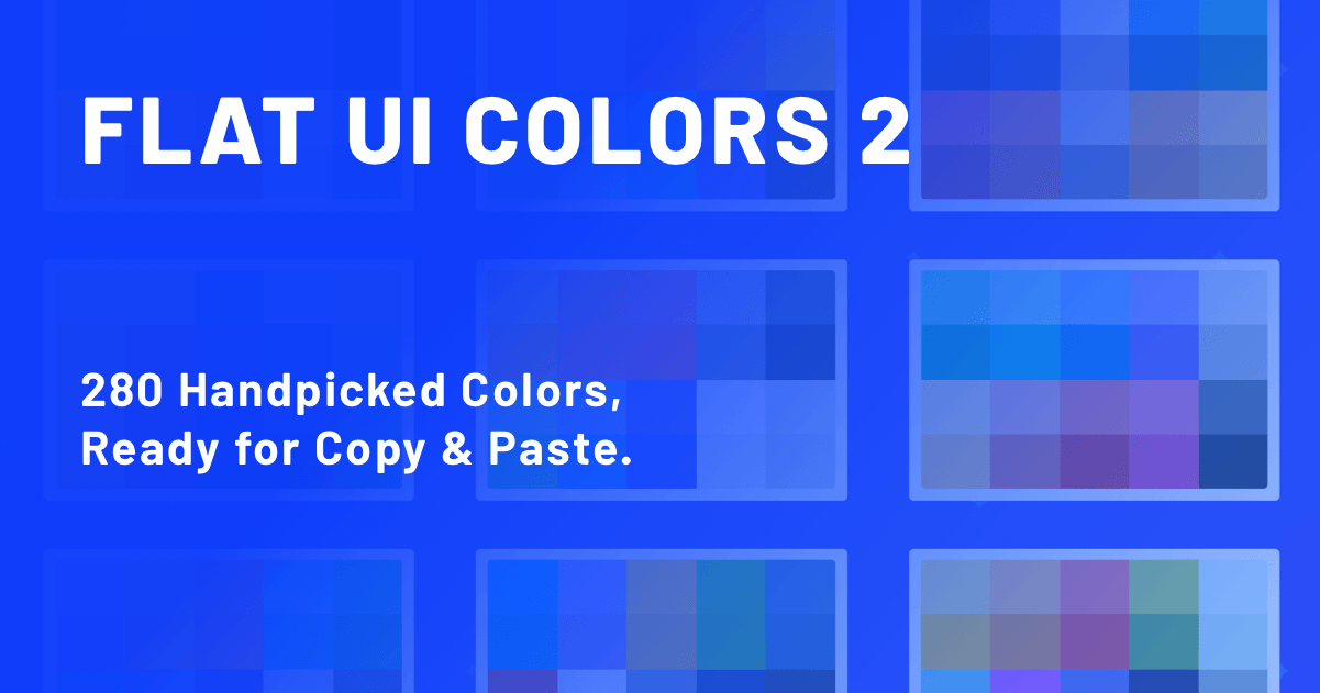 Flat Facebook Logo - Flat UI Colors 2 Color Palettes, 280 colors