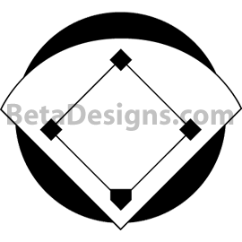 Baseball Diamond Logo - Baseball Diamond - Black and white