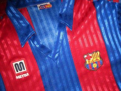 Meyba Logo - FC BARCELONA 1991/92 MEYBA CAMISETA/SHIRT/JERSEY #4 VERY RARE KOEMAN ...