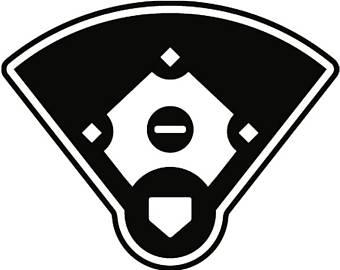 Baseball Diamond Logo - Football Logo 1 Equipment Sports Stadium Field School Team | Etsy