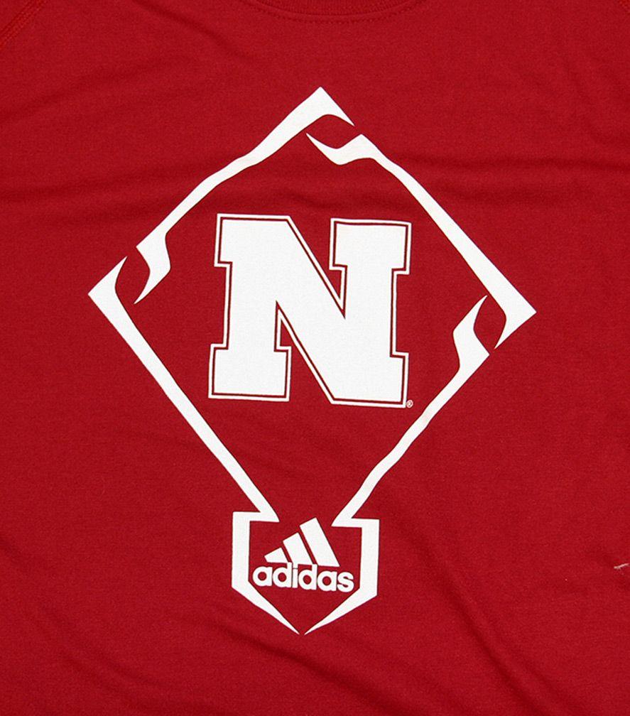 Baseball Diamond Logo - Adidas Nebraska N Baseball Diamond Tee