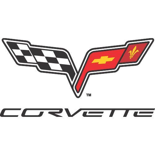 Light Corvette Logo - Corvette logo Light Iron On Stickers (Heat Transfers) version 2. D