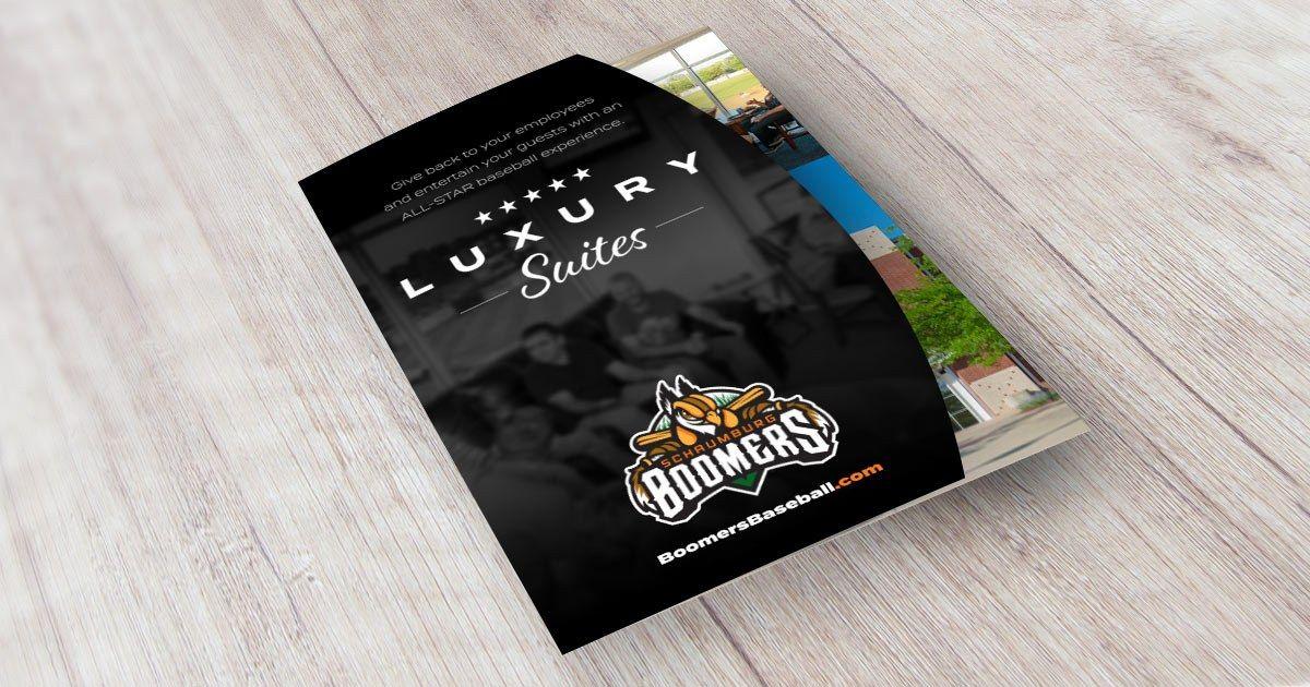 Schaumburg Boomers Logo - Luxury Suite Brochure Design for Schaumburg Boomers