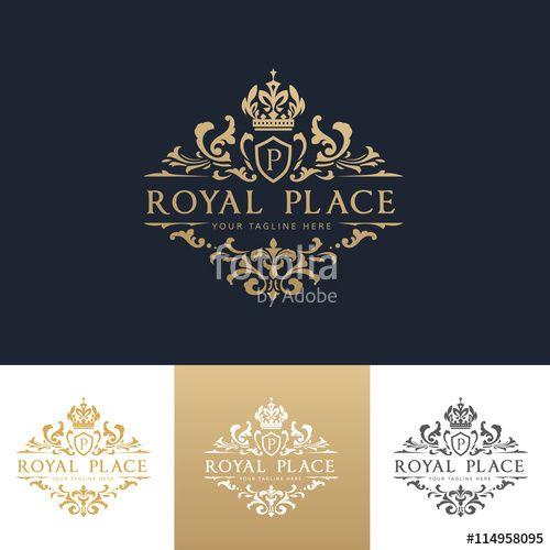 Victorian Logo - Royal Place luxury elegant logo design for hotel and fashion brand ...