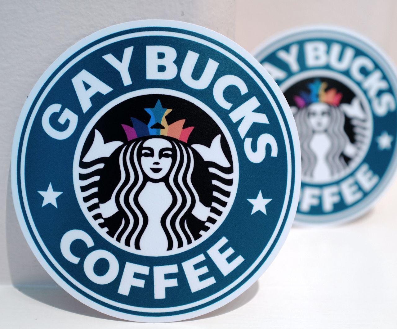 Rainbow Starbucks Logo - 3442 Gay Starbucks LGBT Same-Sex Marriage Rainbow Logo 4