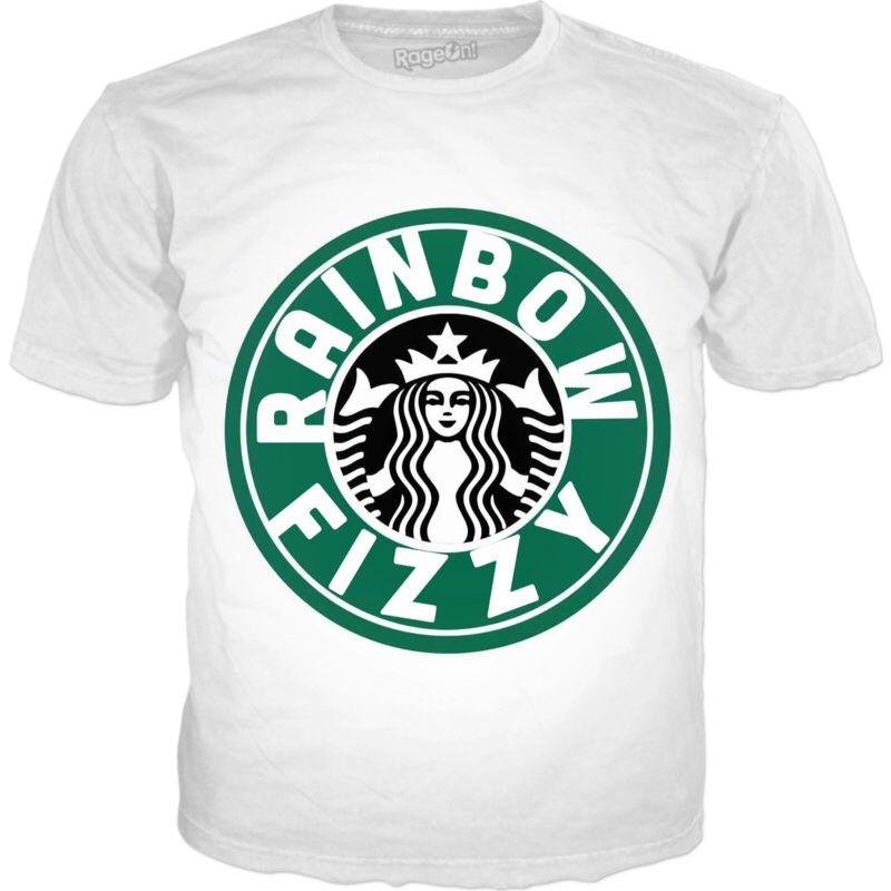 Rainbow Starbucks Logo - rainbow Fizzy Starbucks Logo Tshirt, hoodie, and Tank Top