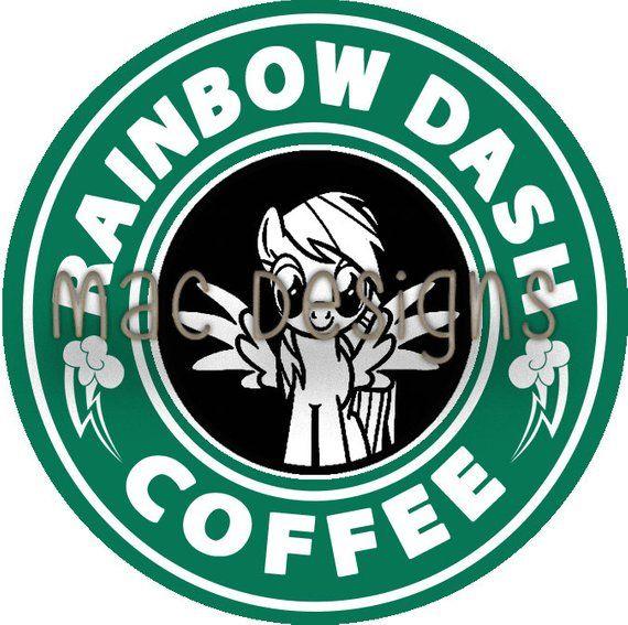 Rainbow Starbucks Logo - Rainbow Dash My Little Pony Starbucks