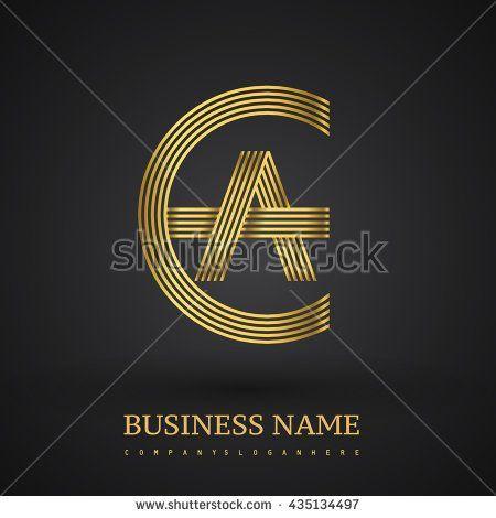 Ae Circle Logo - Letter AE or EA linked logo design circle E shape. Elegant gold