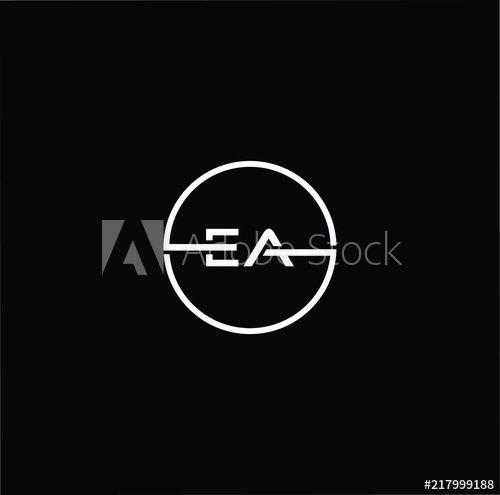 Ae Circle Logo - Initial letter EA AE minimalist art monogram circle shape logo ...