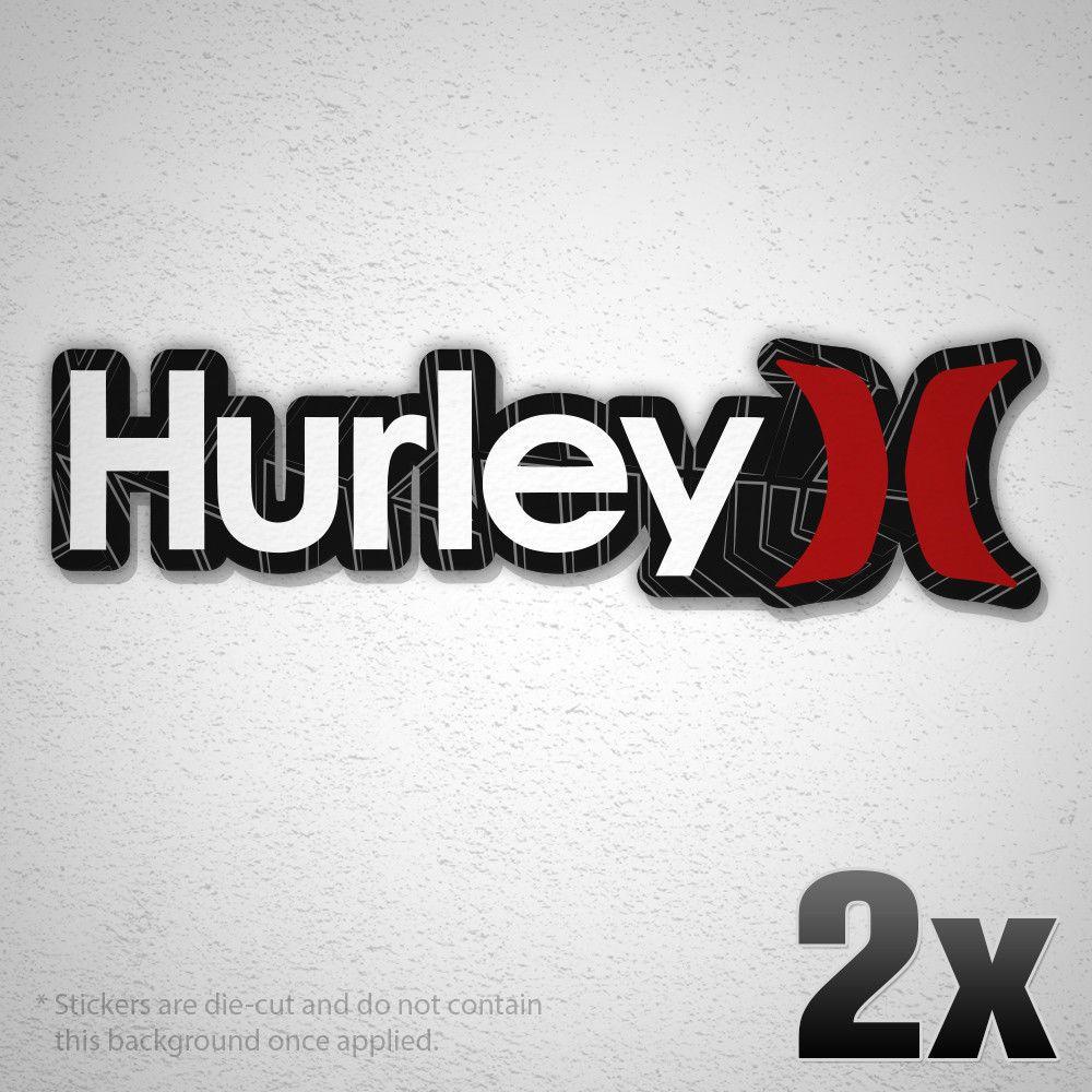 Hurley Logo - 2x HURLEY Logo Sticker Vinyl Decal Car Window Laptop Snowboard ...