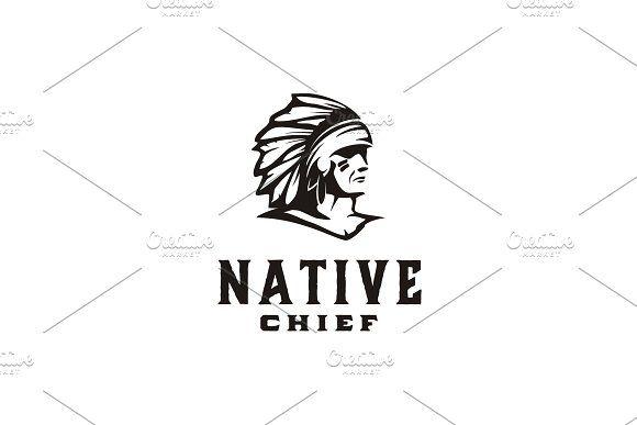 Indian Chief Logo - American Native / Indian Chief Logo ~ Logo Templates ~ Creative Market