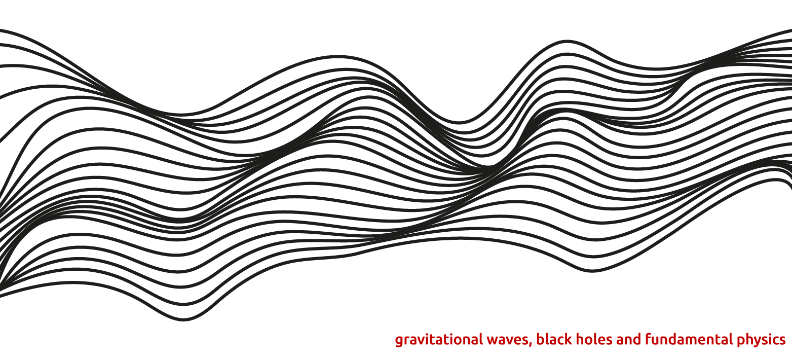 Black and White Waves Logo - Gravitational Wave Universe