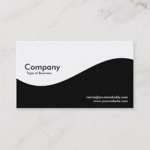 Black and White Waves Logo - White Waves Business Cards