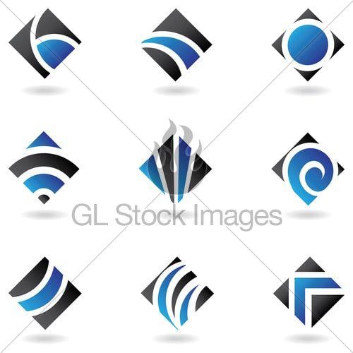 Blue Diamond Shaped Logo - Blue Diamond Logos · GL Stock Image