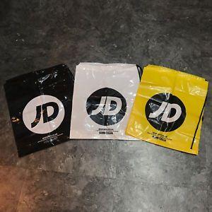 Black and Yellow Sports Logo - BRAND NEW 2 X JD SPORTS DRAWSTRING BAG BLACK/YELLOW/WHITE CASUAL GYM ...