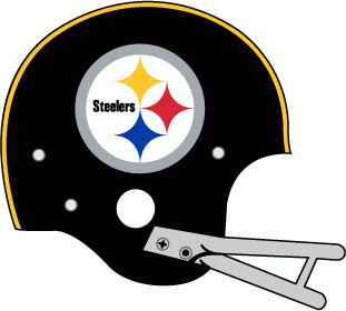 Black and Yellow Sports Logo - Pittsburgh Steelers Helmet Logo (1963) helmet, yellow stripe
