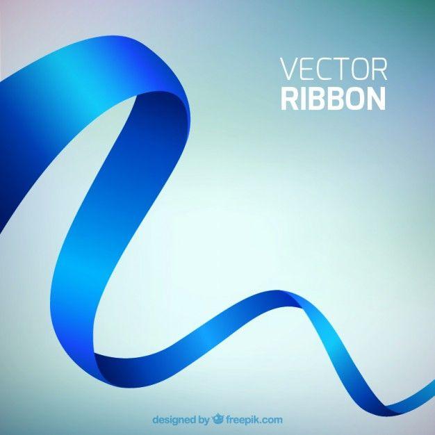 Blue and Yellow Ribbon Logo - Curved ribbon in blue color Vector | Free Download